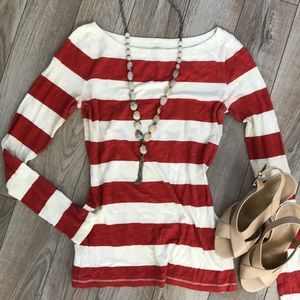 Loft long sleeve stripe t- XS